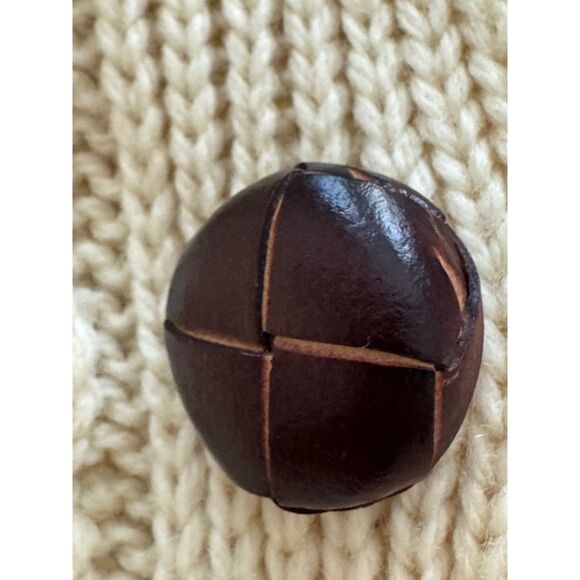 Peregrine 100%Wool Fisherman Cardigan, Cream, Medium. Made in England. - Picture 3 of 5